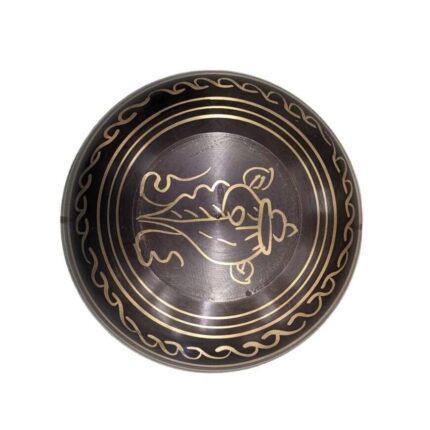 Image of a 7 Inch black Tibetan singing bowl