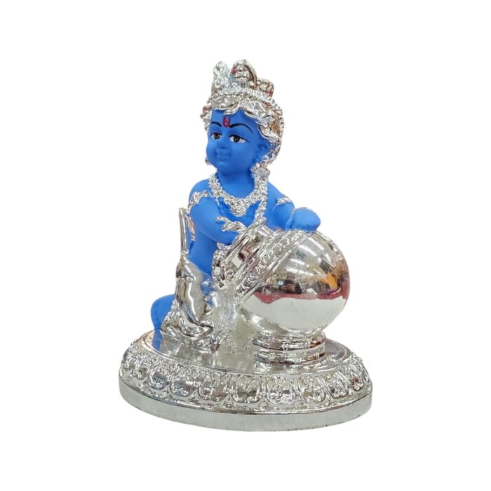 Lord Krishna-Makhan Chor - Silver coated