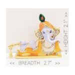 Image of Car dashboard statue of Lord Krishna playing a flute with dimensions