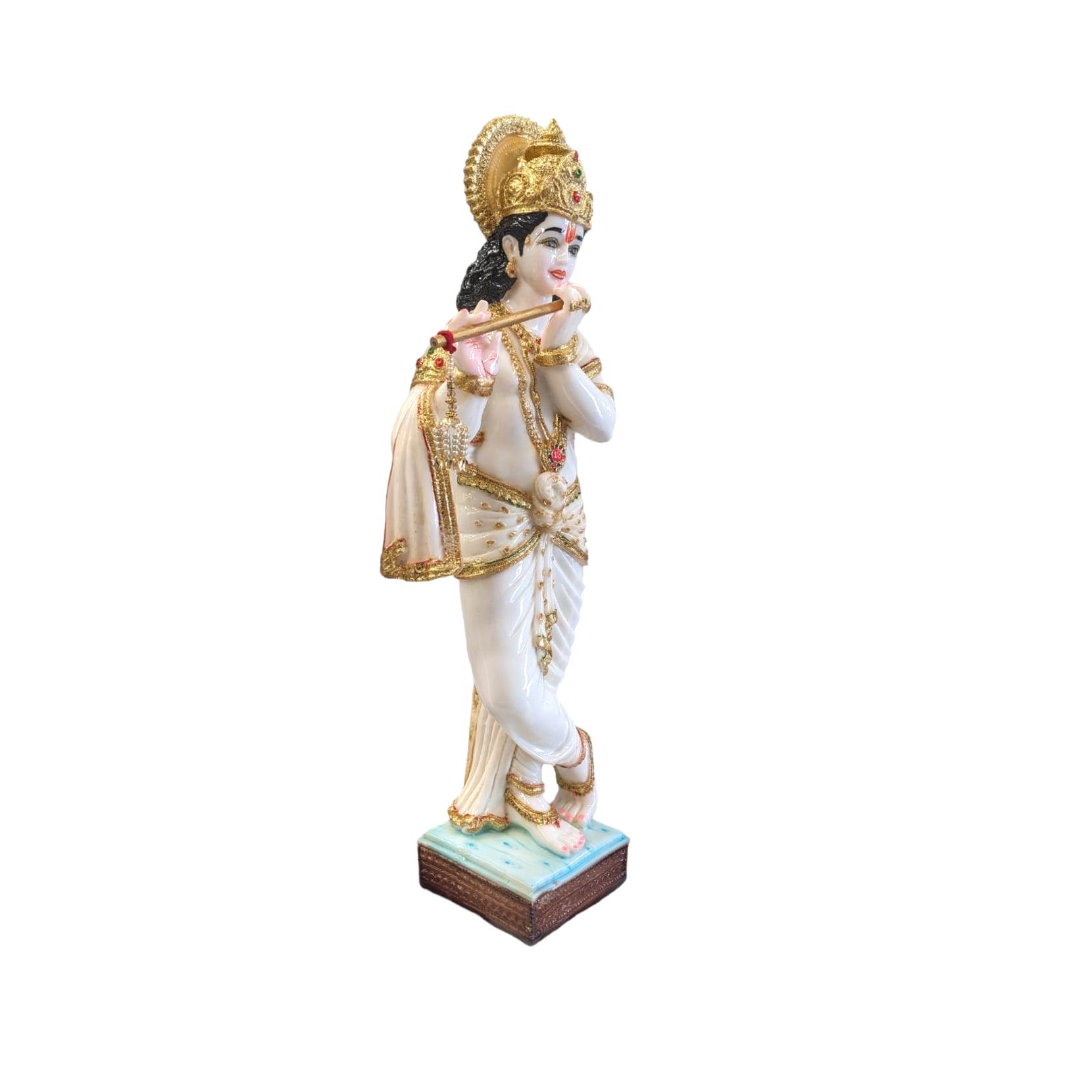 Side view of the large sized Krishna Idol for sale in Canada and US