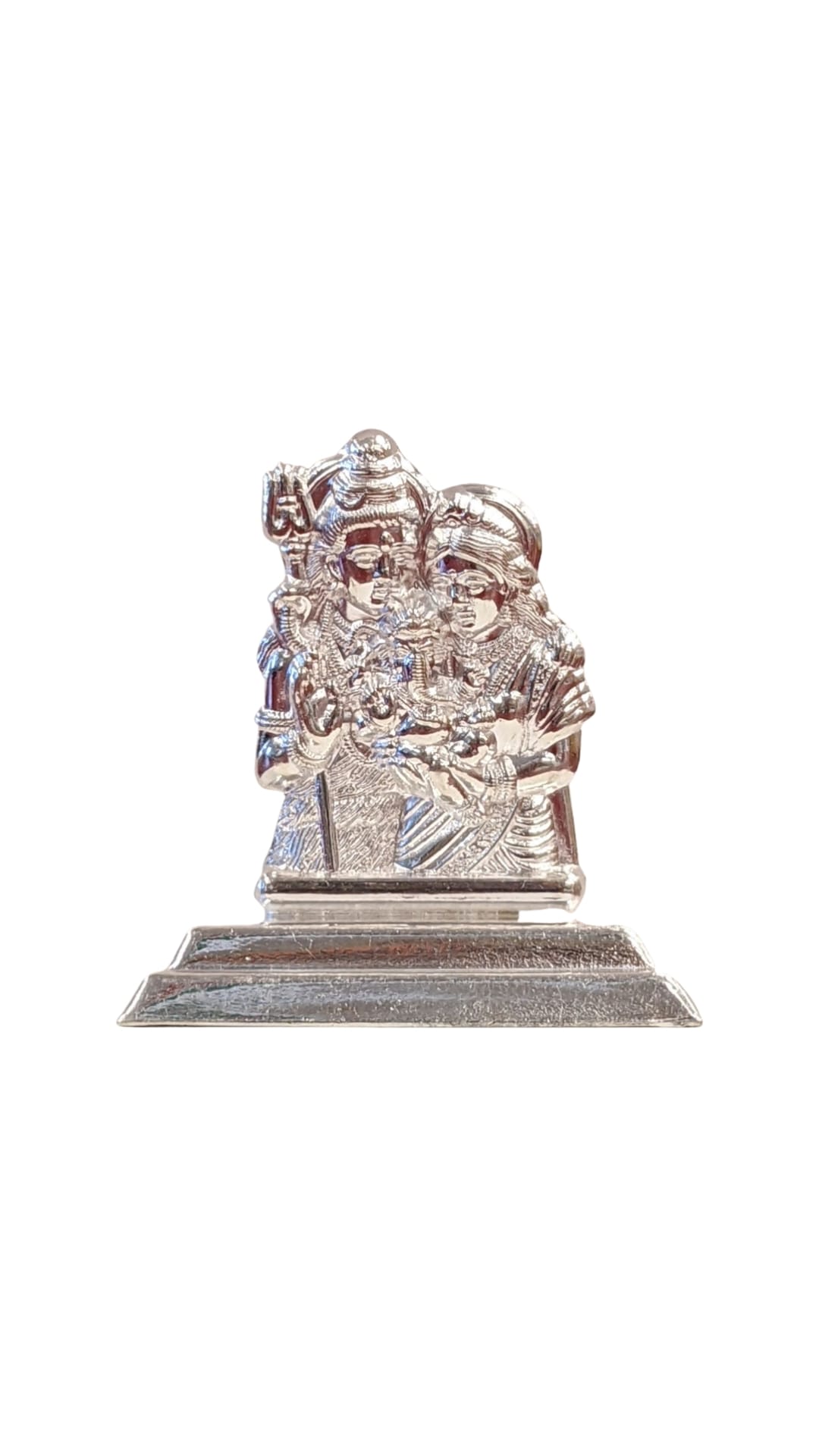 Pure silver Shiv parivar idol - small size