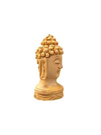 side view Image of a pair of hand carved 3 Inch wooden Buddha Statue for sale in Canada and US