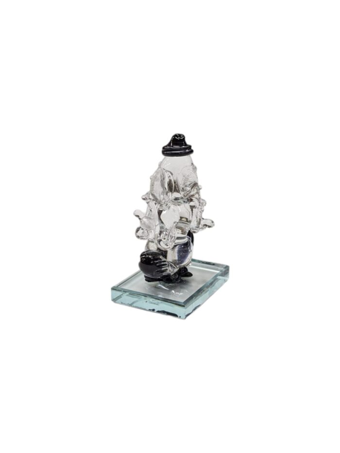 side view Image of Black double sided colored Ganesha Car Dashboard Idol in Canada and the US.