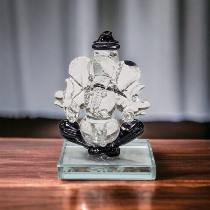 Crystal Black colored Ganesha Car Dashboard Idol in Canada and the US.