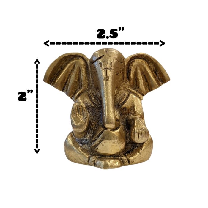 Dimensions of a Brass Car Dashboard Idol of Ganesha