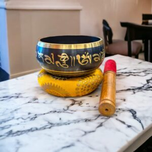 Brass Singing Bowl - 5 inch - Black
