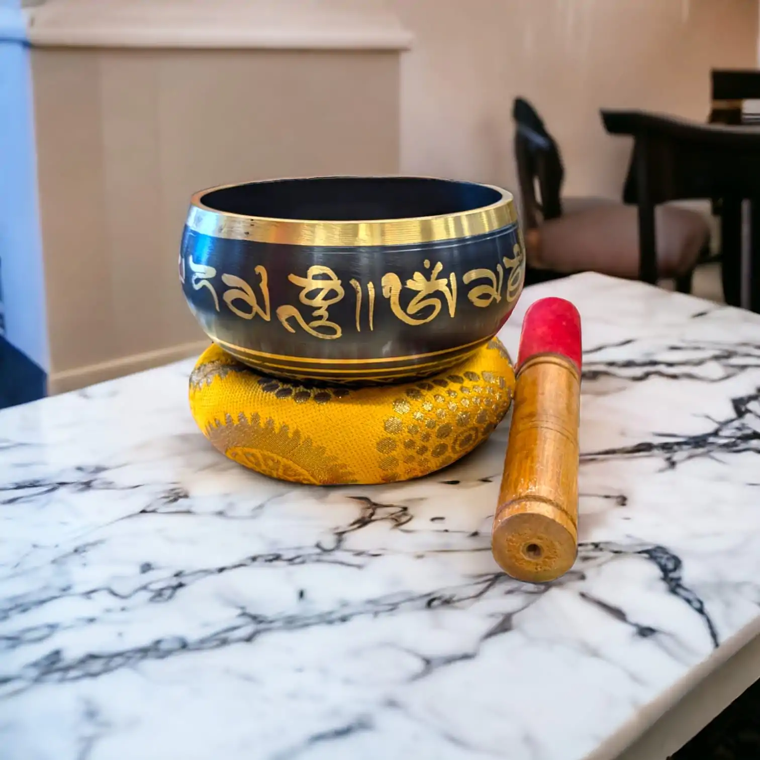 Brass Singing Bowl - 5 inch - Black