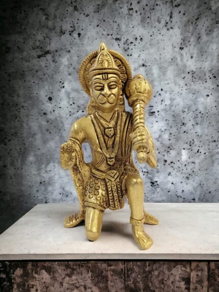 Image of a brass hanuman statue available for sale in Canada and US