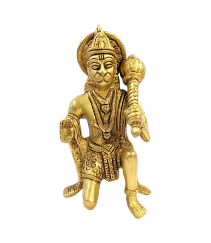 Image of a brass hanuman statue available for sale in Canada and US