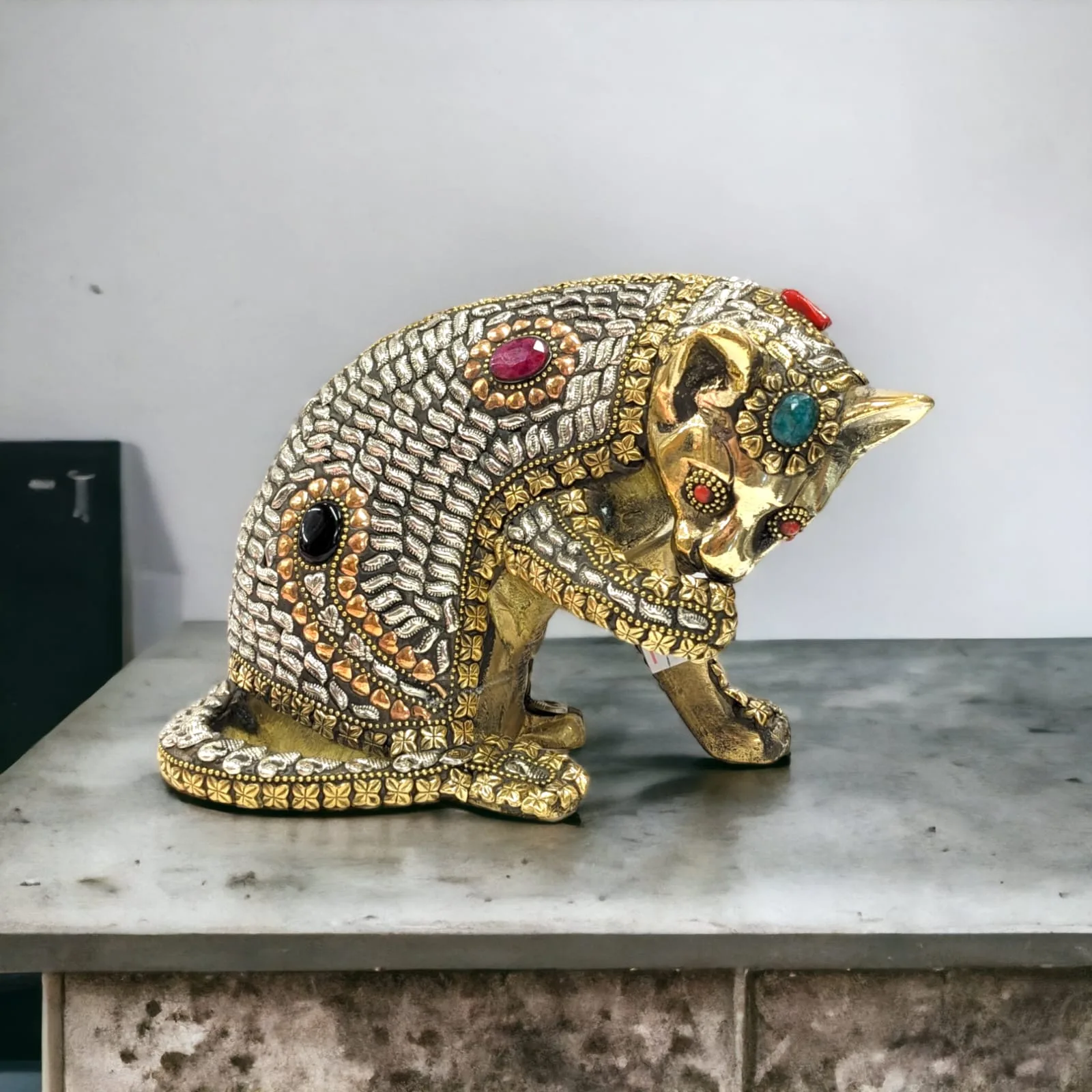 Studded Brass Cat