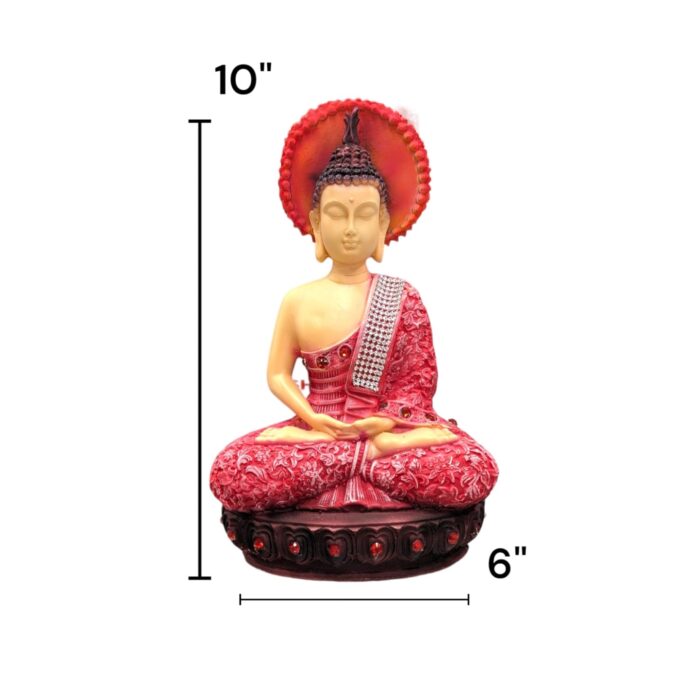 mediating buddha idol with dimensions