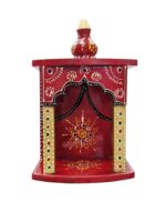 image a small sized mandir for home, This piece is a reflection of Jaipuri art .