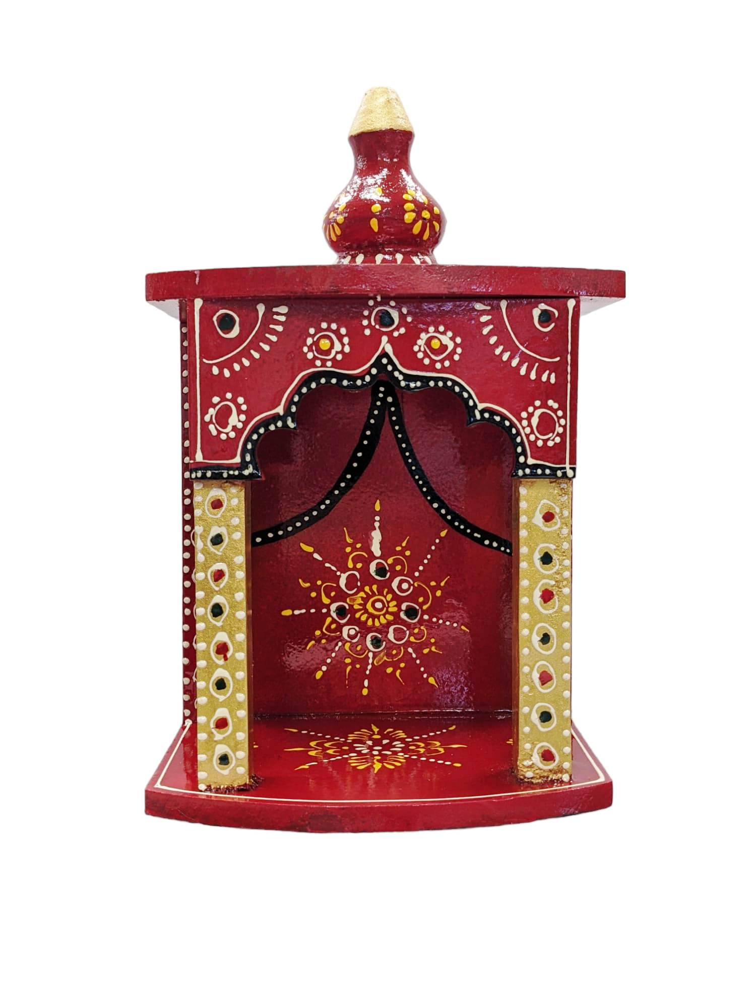 image a small sized mandir for home, This piece is a reflection of Jaipuri art .