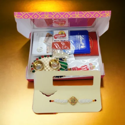 Rakhi hamper D22- Rakhi with Lindt choco bar - Rakhi in Canada and the US