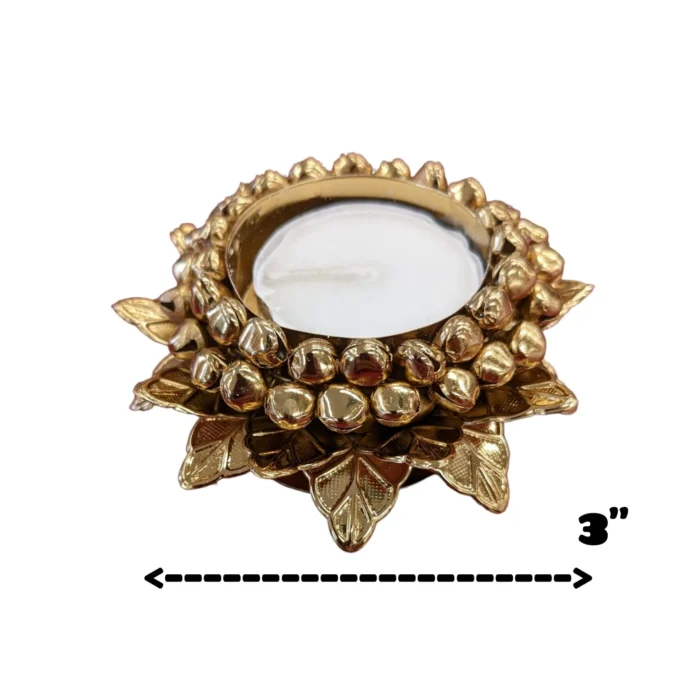 image of a Golden decorative fancy diya for diwali