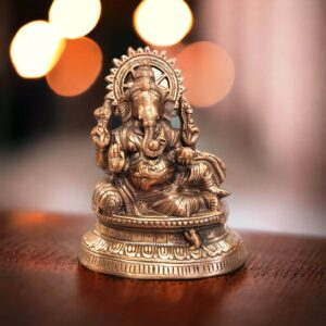 Copper metal Ganesha Statue - 11 inch | Great Gift Idea