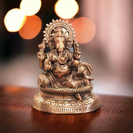 image of metal idol of Ganesha