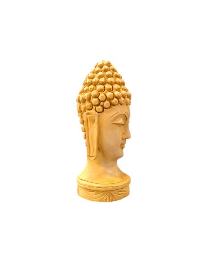 Side view Image of a hand carved 5 Inch wooden Buddha Statue for sale in Canada and US