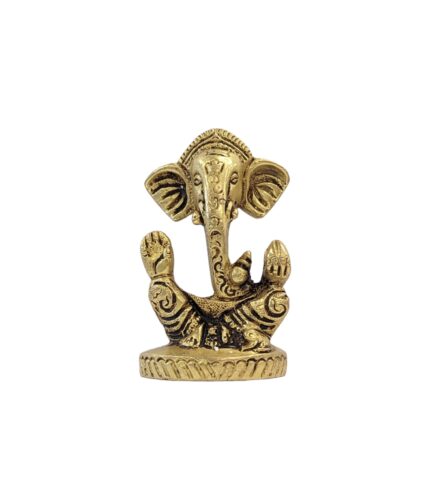 Image of a brass Ganesha Idol, it features a torsoless design for sale in Canada and US