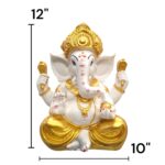 Large sized lord Ganesh Idol with Golden dhoti | Large Ganesha Statue
