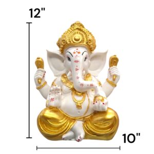 Large sized lord Ganesh Idol with Golden dhoti | Large Ganesha Statue