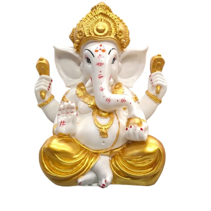 Large sized lord Ganesh Idol with Golden dhoti | Large Ganesha Statue