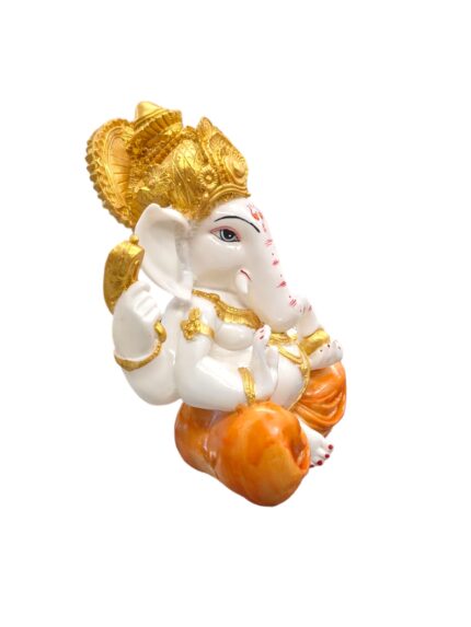 Image of Large Ganesha Idol wearing orange dhoti