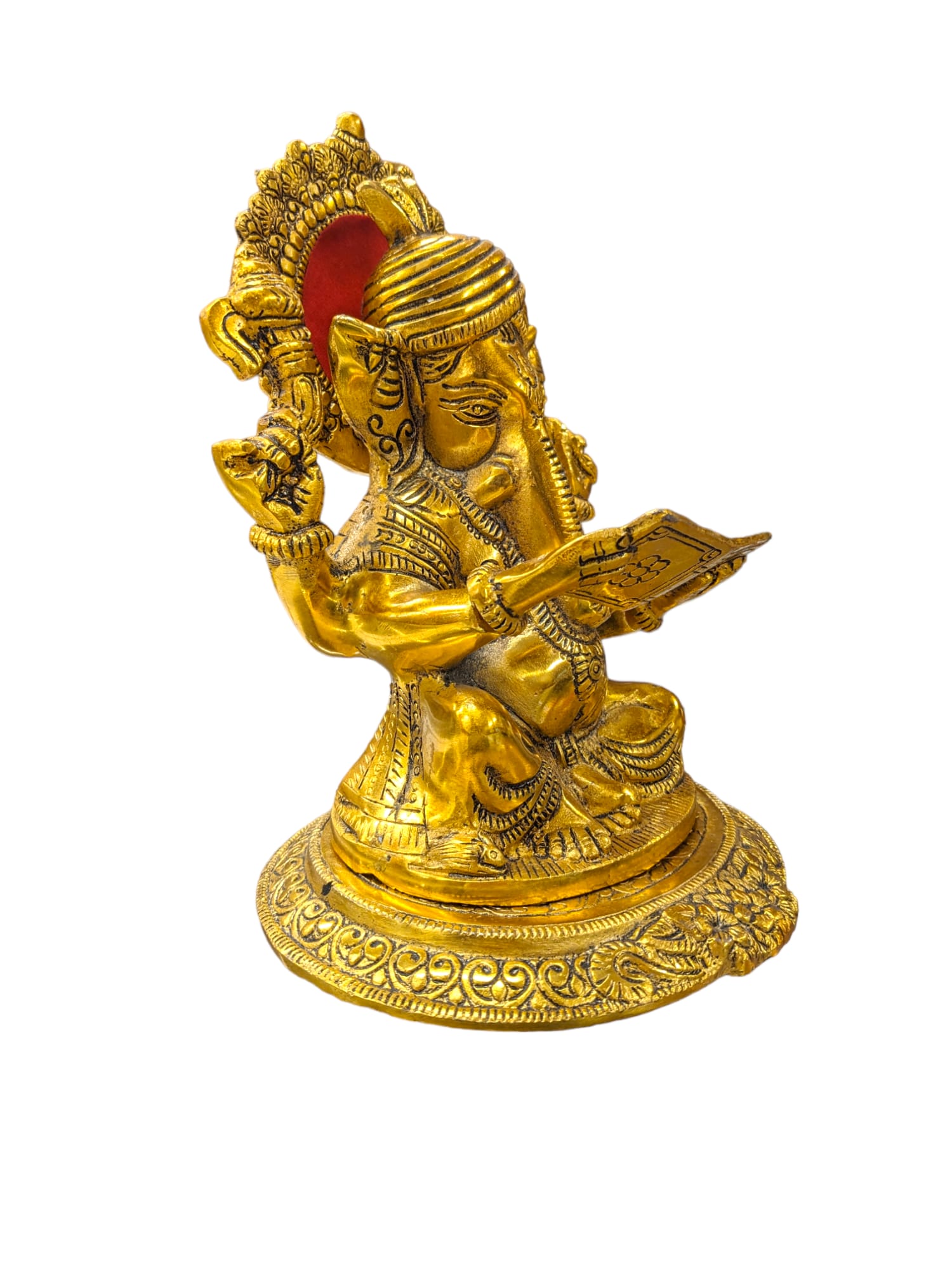 side view Ganesha Statue with account books - Gift for business