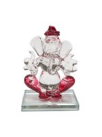 closeup view Crystal Red colored Ganesha Car Dashboard Idol in Canada and the US.