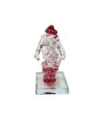 side view Crystal Red colored Ganesha Car Dashboard Idol in Canada and the US.