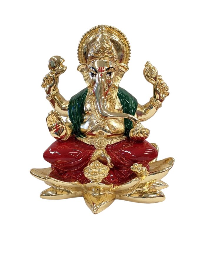 Image of Pure Gold Plated Ganesha Idol