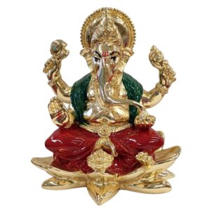 Image of Pure Gold Plated Ganesha Idol