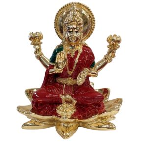 Image of Goddess Lakshmi with pure gold plating , Great gift idea for Diwali