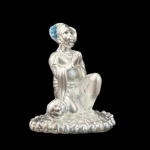 Pure silver Hanuman idol in dome | Car Dashboard Idol