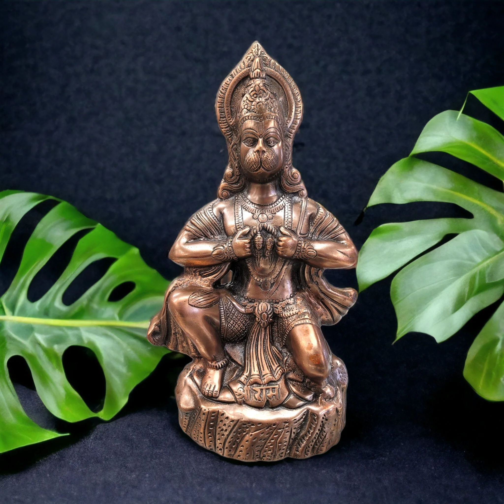 Image showing a Metal Hanuman statue with copper plating , for sale in Canada and US