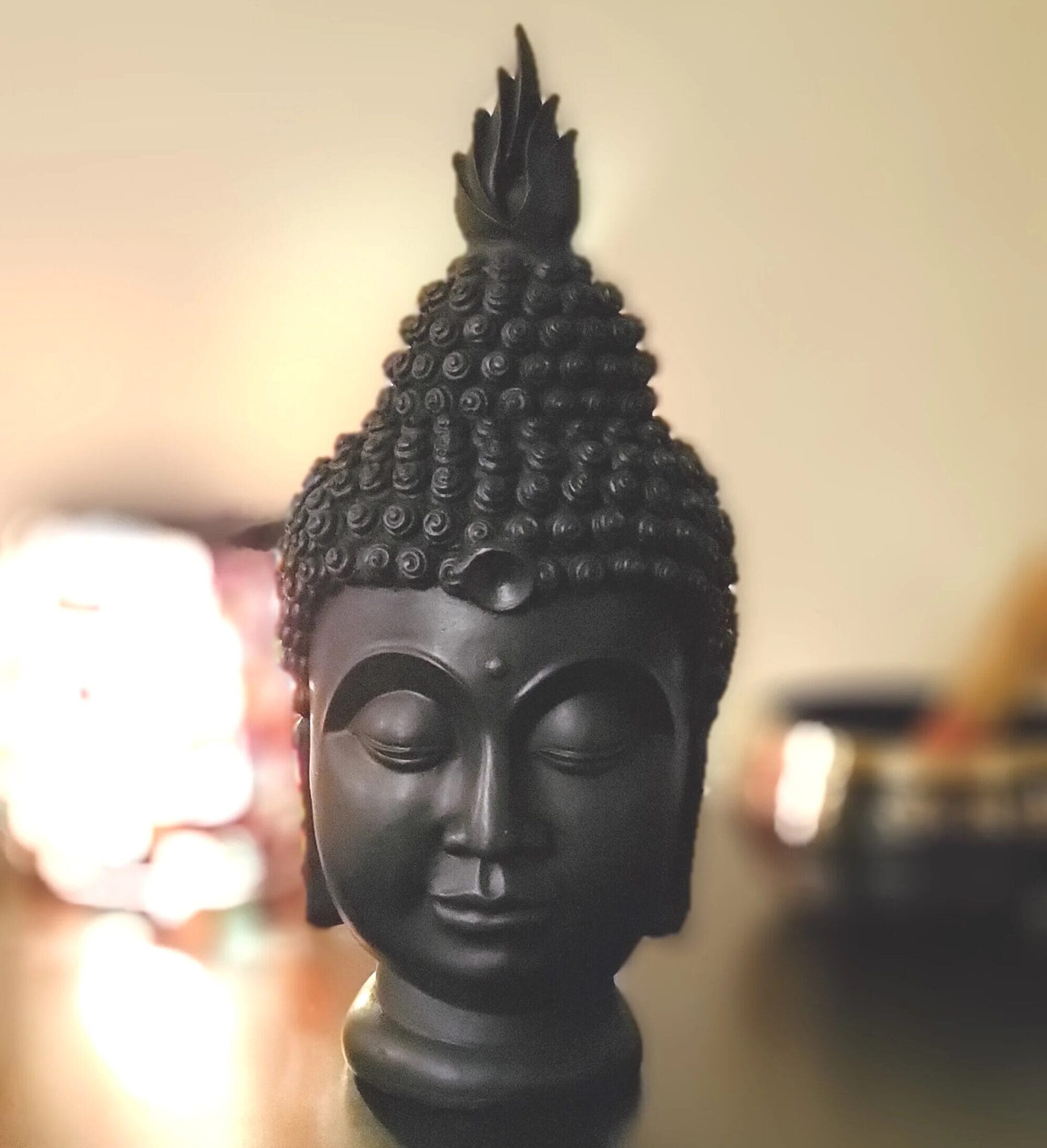 Buddha head statue