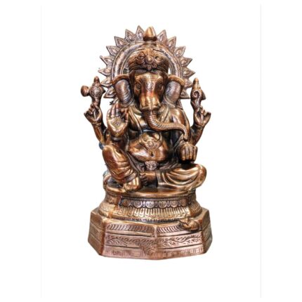 Image of a Large Ganesha Metal Statue