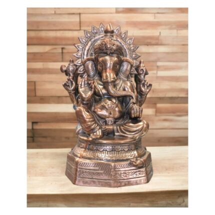 Image of a Large Ganesha Metal Statue