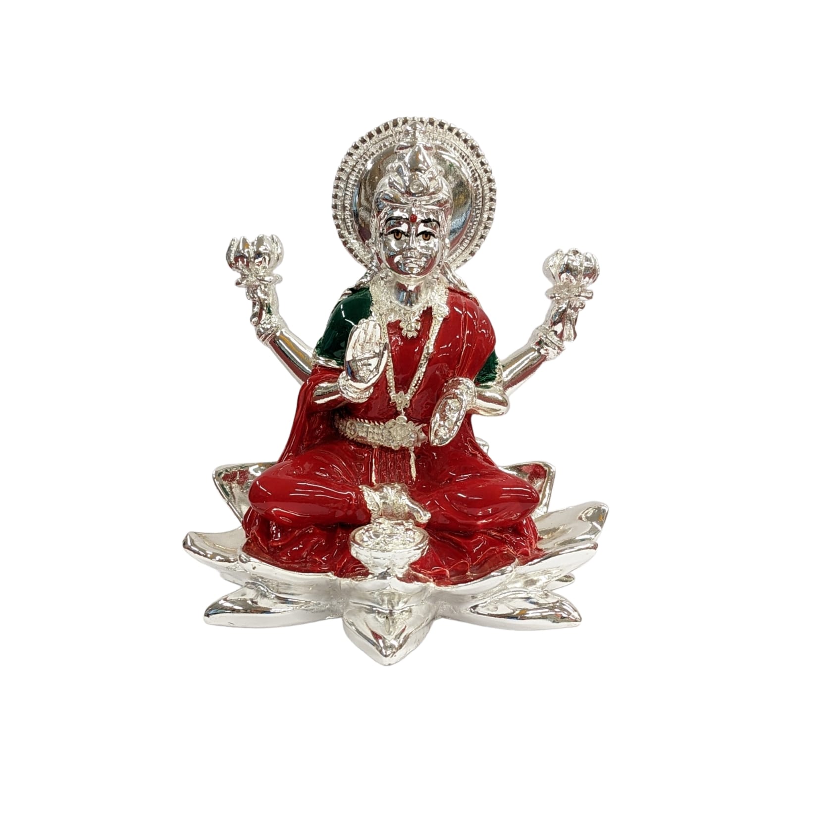 Pure Silver plated Lakshmi Idol