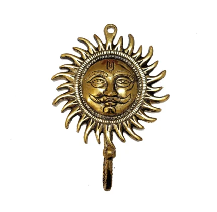 Key chain hanger - Surya gold plated metal