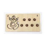 Wooden Key Holder-Ganesha -Cream - Image 2