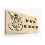 Wooden Key Holder-Ganesha -Cream