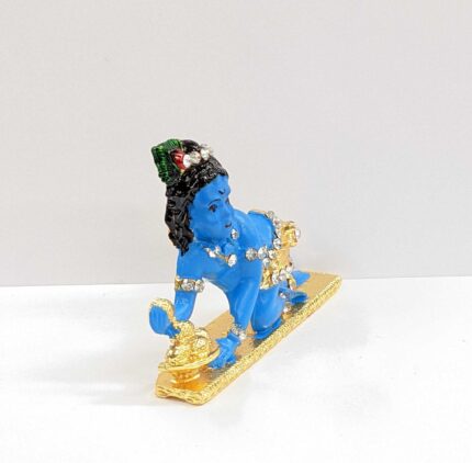 side view laddu gopal- krishna car dashboard idol