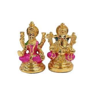 Image of Lakshmi Ganesha Gold Plated Statue