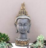 Buddha face placed on a lotus