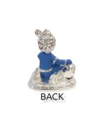 back side Image of Pure silver plated Idol of Makhan Chor Baby Krishna Idol