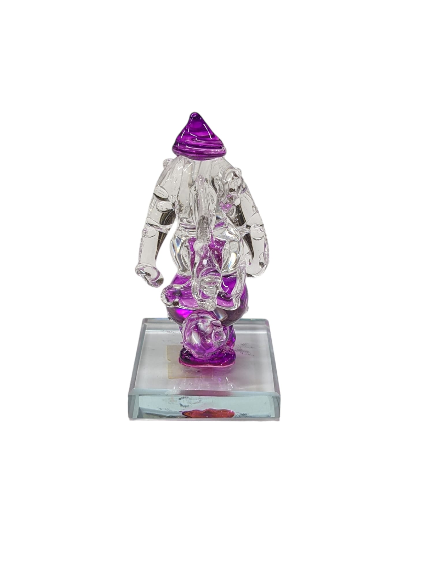 side view Image of a Glass crystal Ganesha Car Dashboard Idol