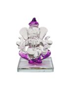 Image of a Glass crystal Ganesha Car Dashboard Idol