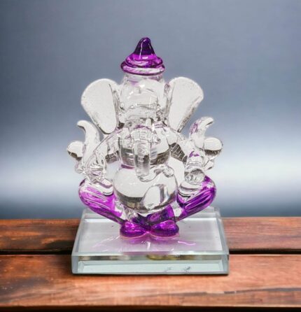 Image of a Glass crystal Ganesha Car Dashboard Idol for sale in Canada and the US