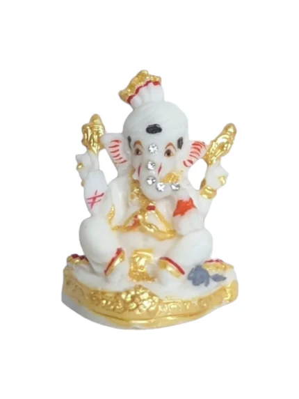 side view Image of a premium Ganesha car dashboard idol